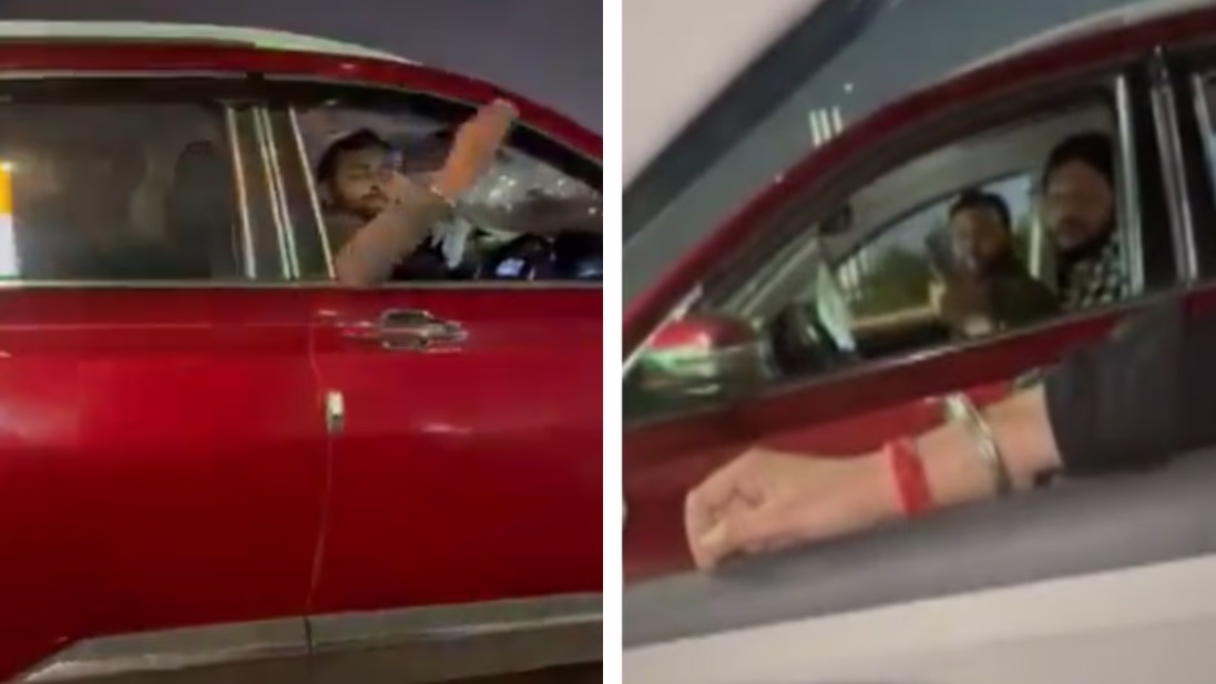 Harassers who gave flying kiss arrested. (Photo: Screengrab)