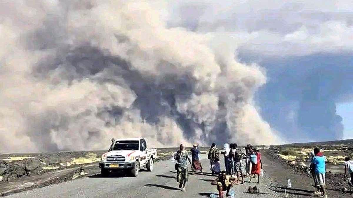 The volcanic eruption was immensely intense. (Photo: AP)