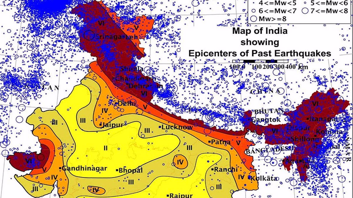 This is India's new earthquake map. Areas in red denote highest risk. (Photo: ITG)