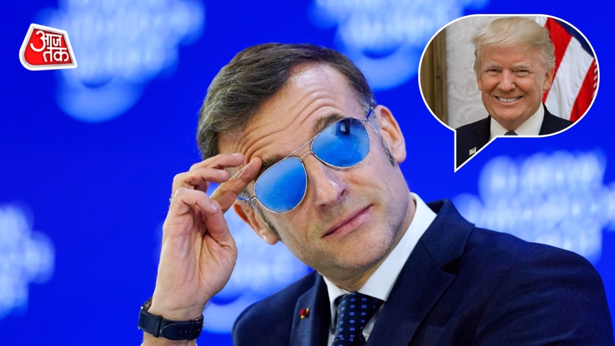 Both the speech and shades of Macron garnered attention at WEF. (Photo: ITG)