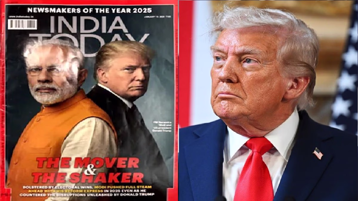 Donald Trump shares India Today's cover page on Truth Social. (Photo: ITG)
