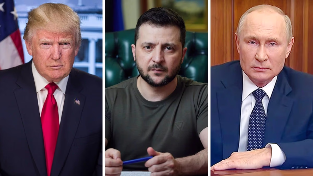 U.S. President Donald Trump (L), Ukrainian President Volodymyr Zelensky (M), and Russian President Vladimir Putin. (Photo: AP)