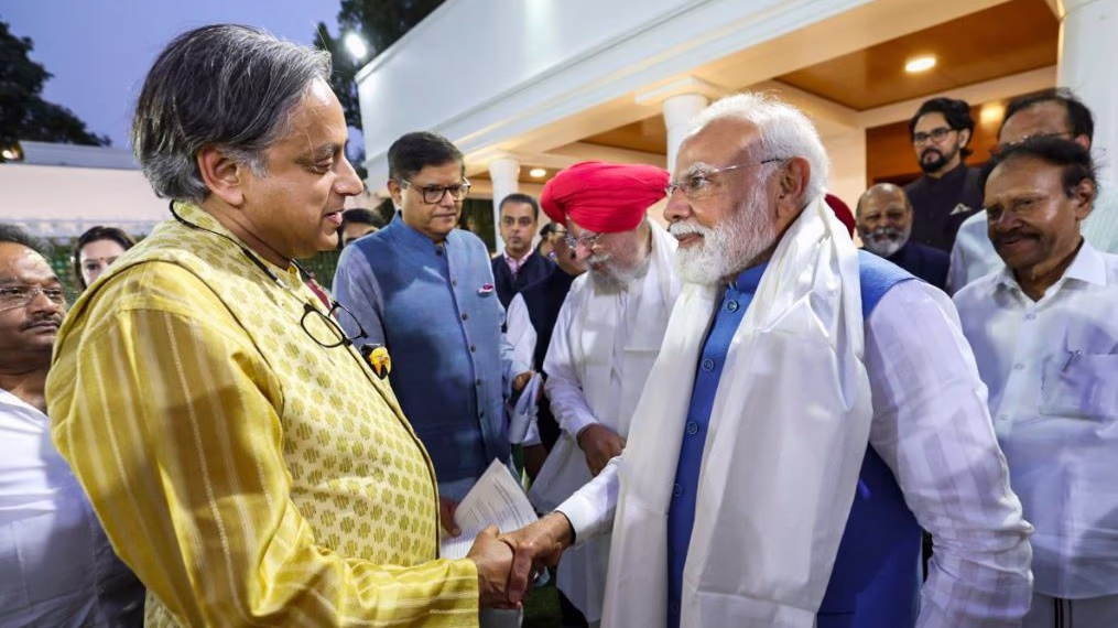 Shashi Tharoor and PM Narendra Modi