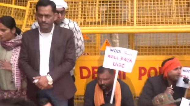 Protest in Delhi over UGC regulations