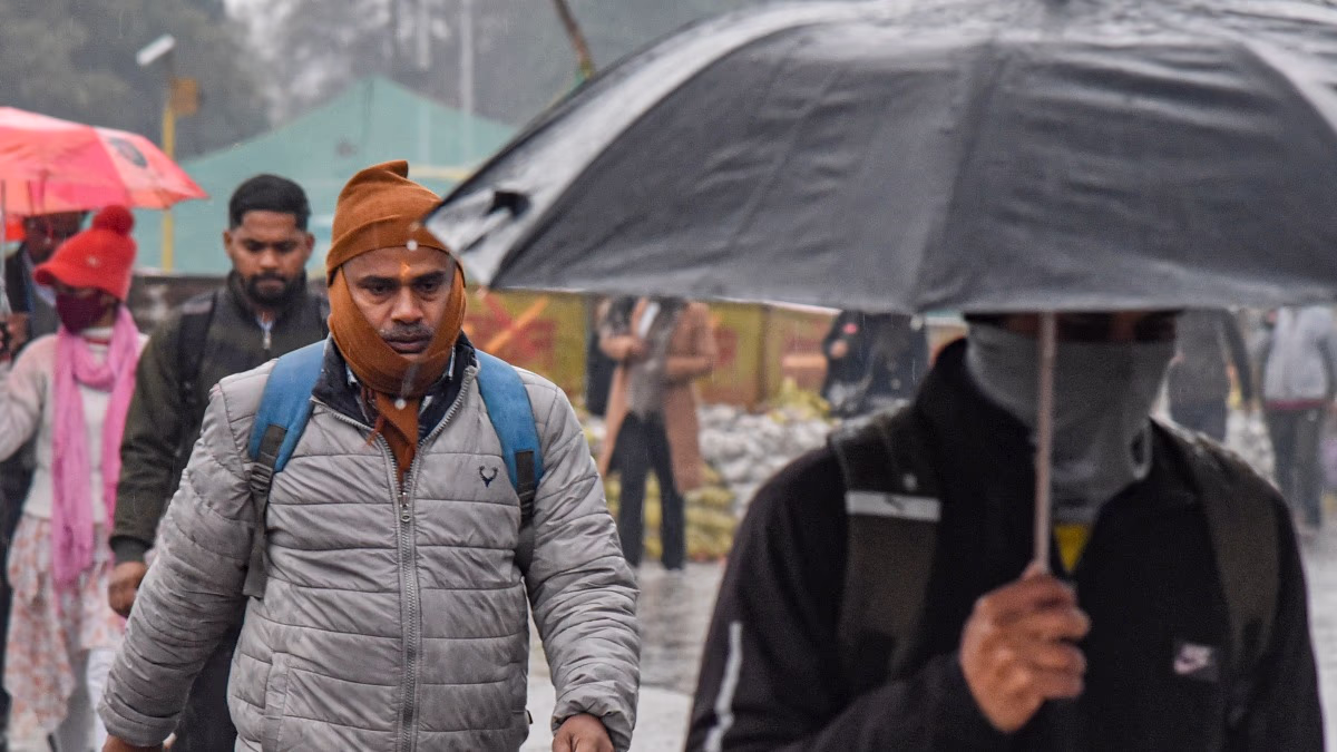 Rain showers over Delhi