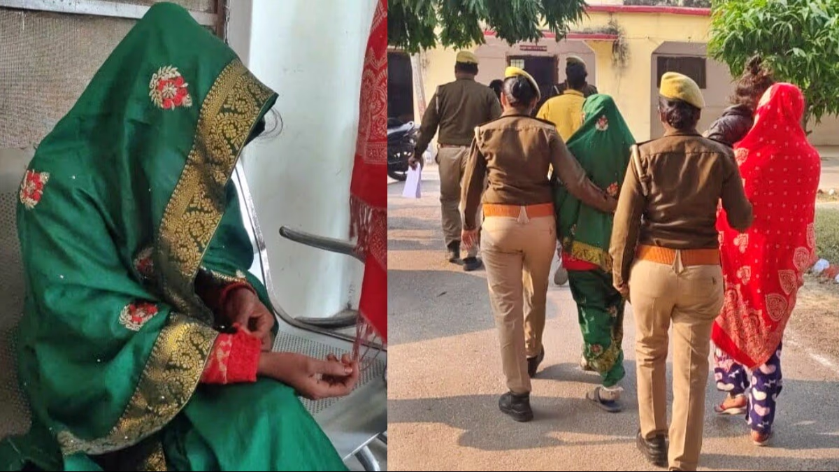 The runaway bride in police custody