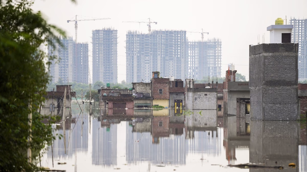 Inundated Delhi due to rising Yamuna River levels. (Photo: PTI)