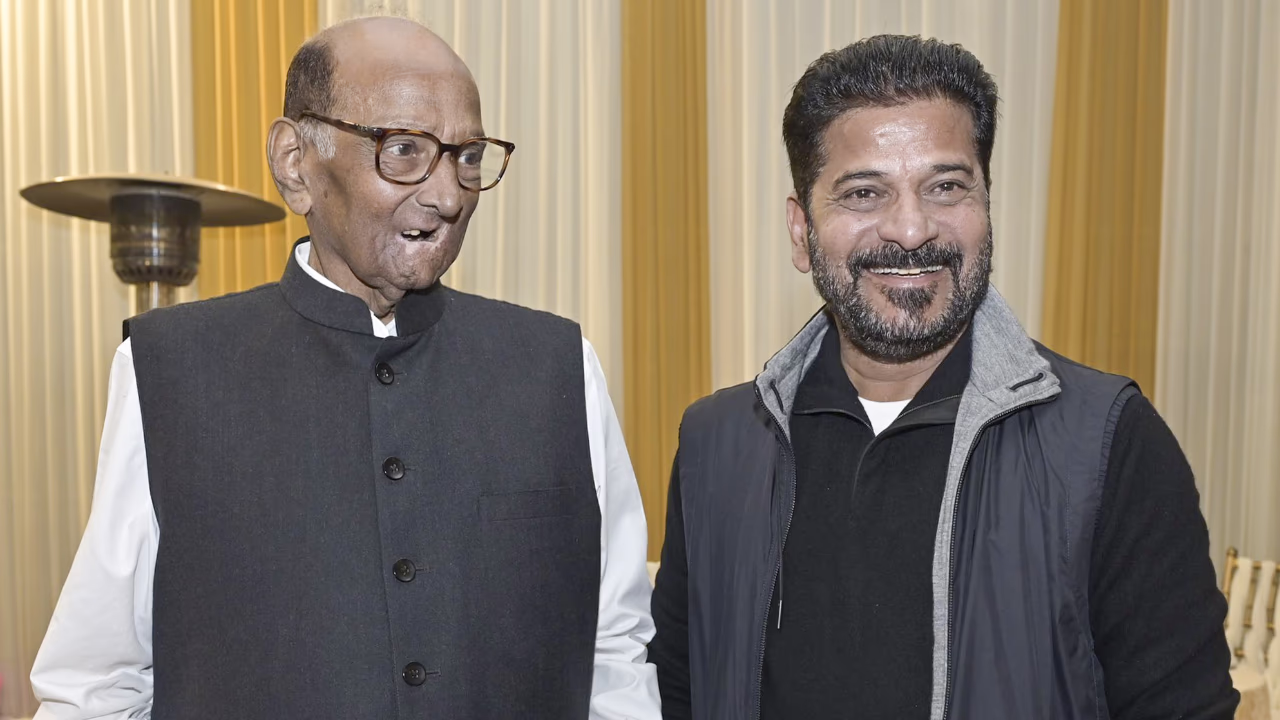 Sharad Pawar with Rewanth Reddy at the Dinner Party