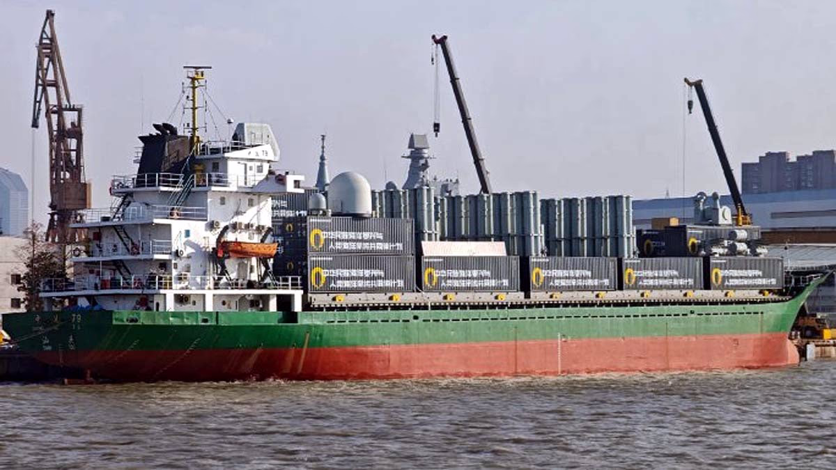 Chinese Cargo Ship Missile Launchers