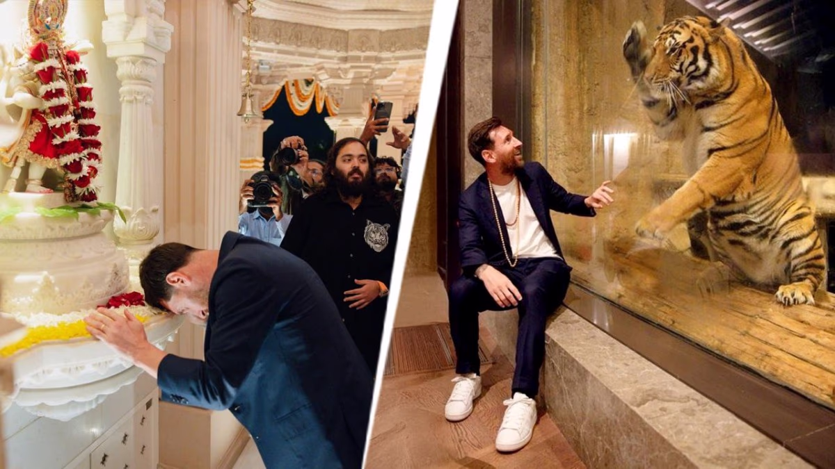 Lionel Messi embraces Indian culture: Prays and captures moments with a tiger at Anant Ambani’s Vantara (Vantara Photo)