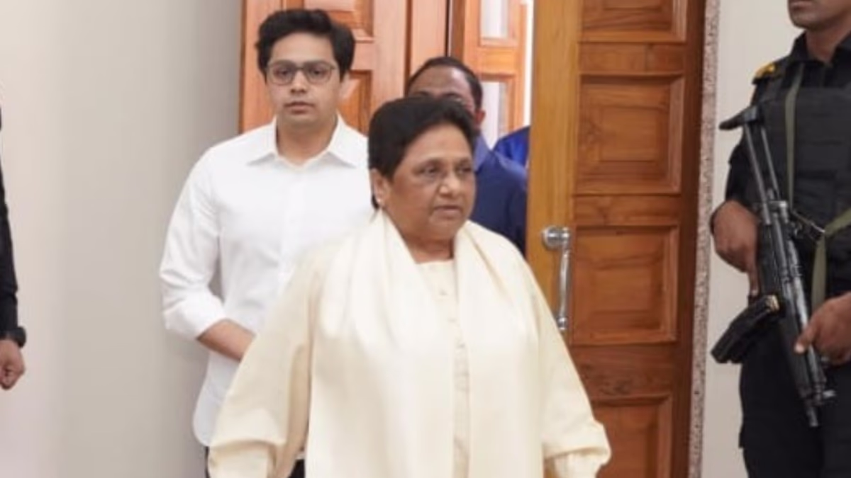 Akash Anand with BSP Chief Mayawati.