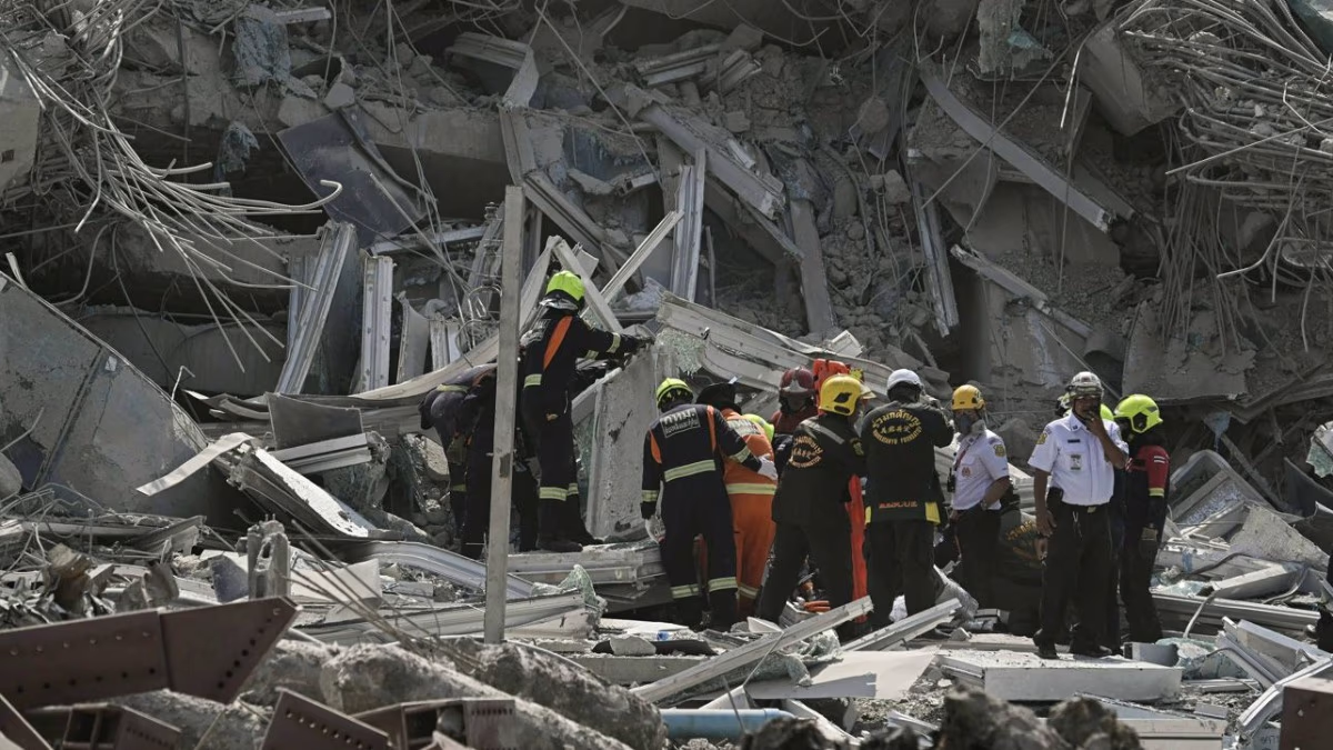 Devastation caused by the earthquake in Myanmar