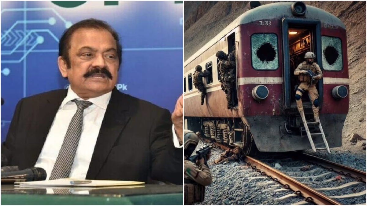 Advisor Rana Sanaullah speaks against train hijack, India drawn into the controversy (Photo-PID/AI)