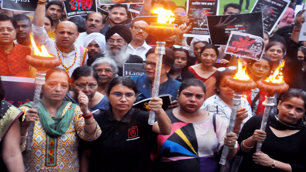 Torch Protest in Moradabad