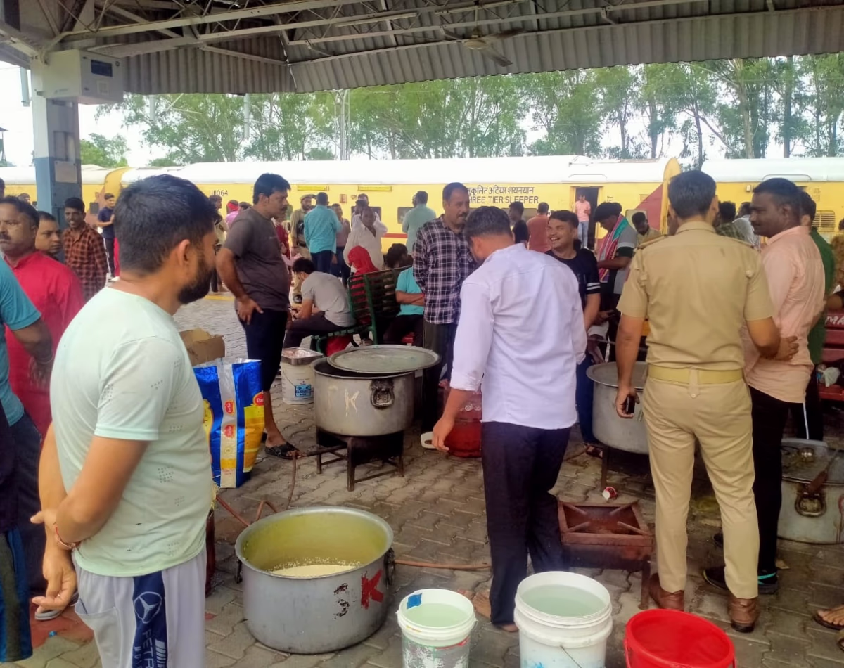 Train Stranded at Manwal Station
