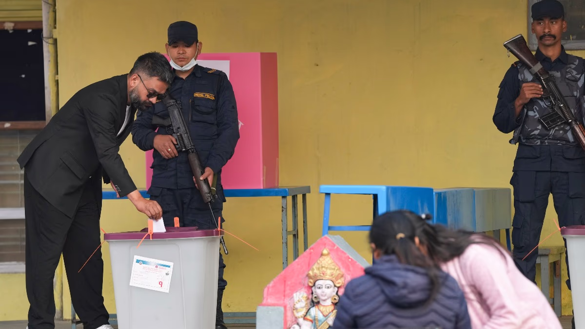 Nepal voters casting two votes - one for candidates, another for parties. (Photo: PTI)