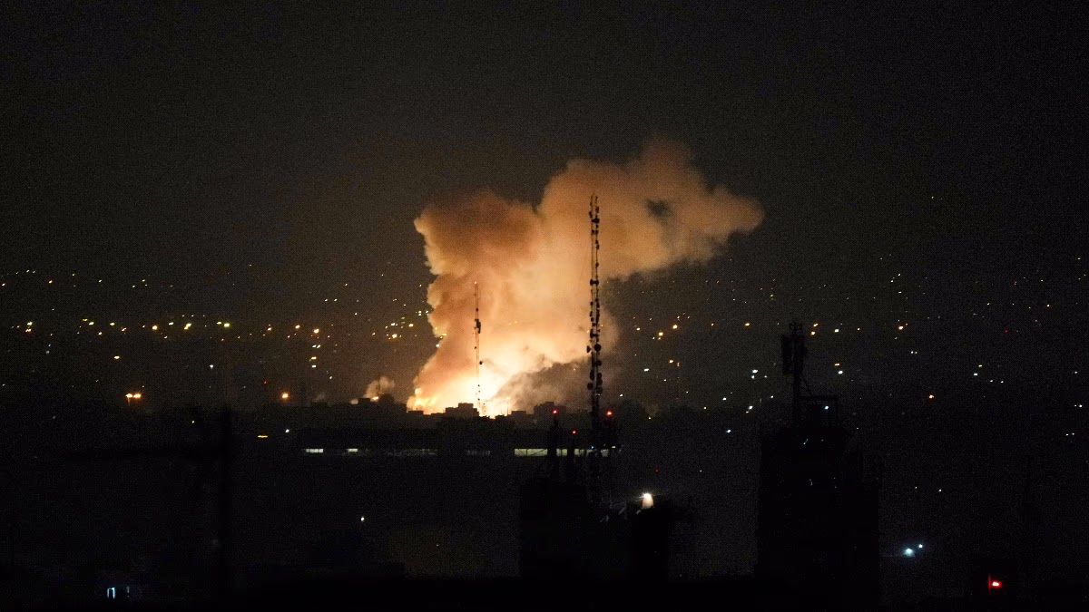 Smoke rising from explosions after Israel's strike in Tehran (Photo - AP)