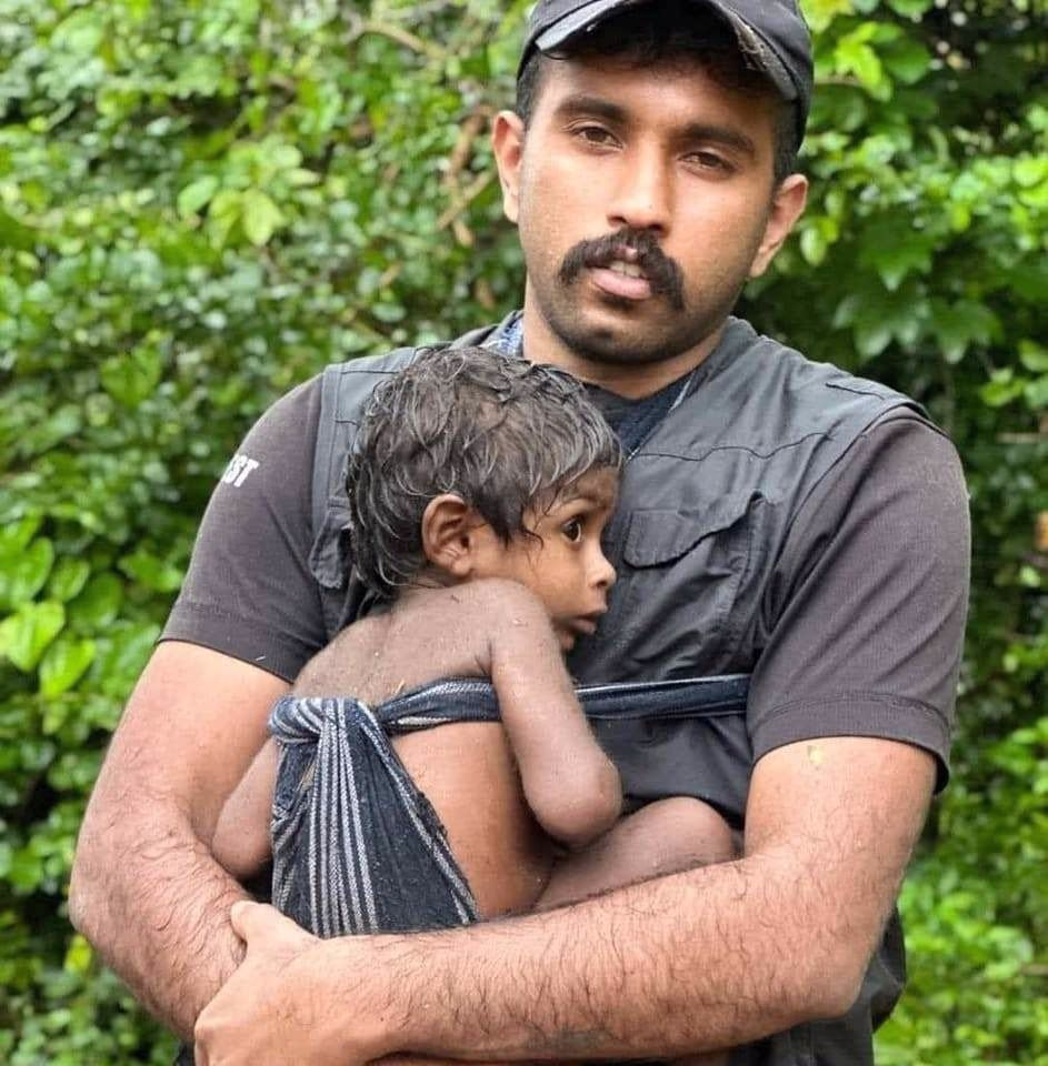 The challenging rescue mission conducted by the team led by Forest Officer K. Hashis in Kerala.