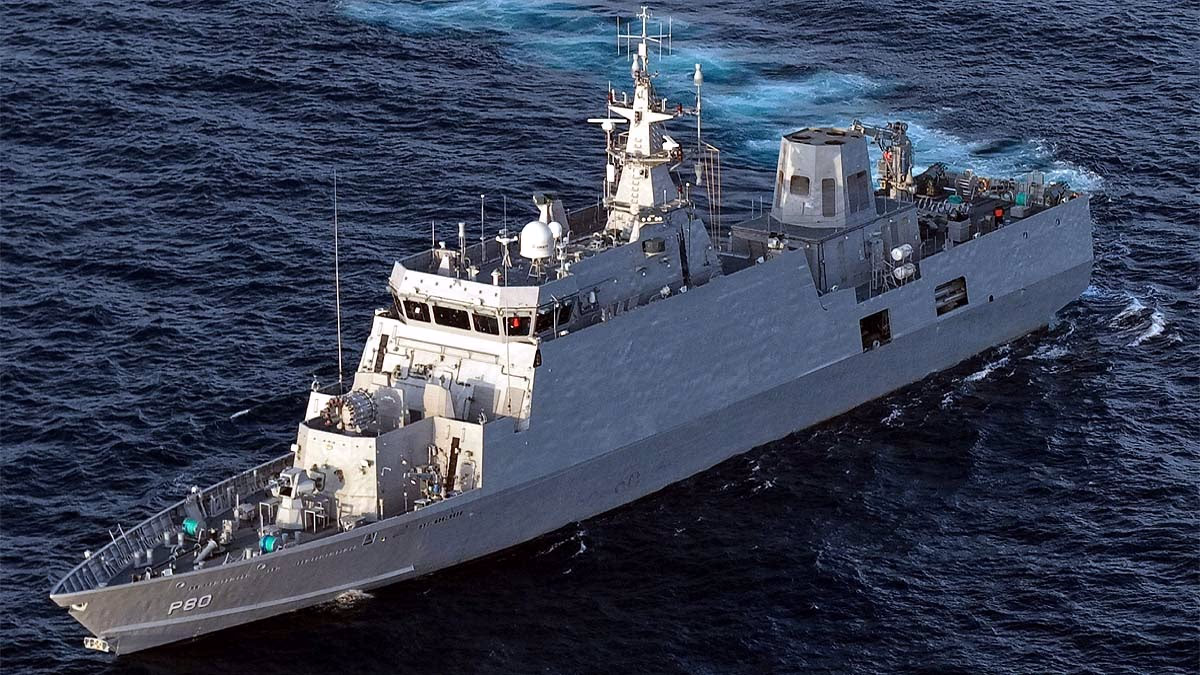 Behold the Indian Navy's latest warship, INS Mahe. (Photo: Indian Navy)