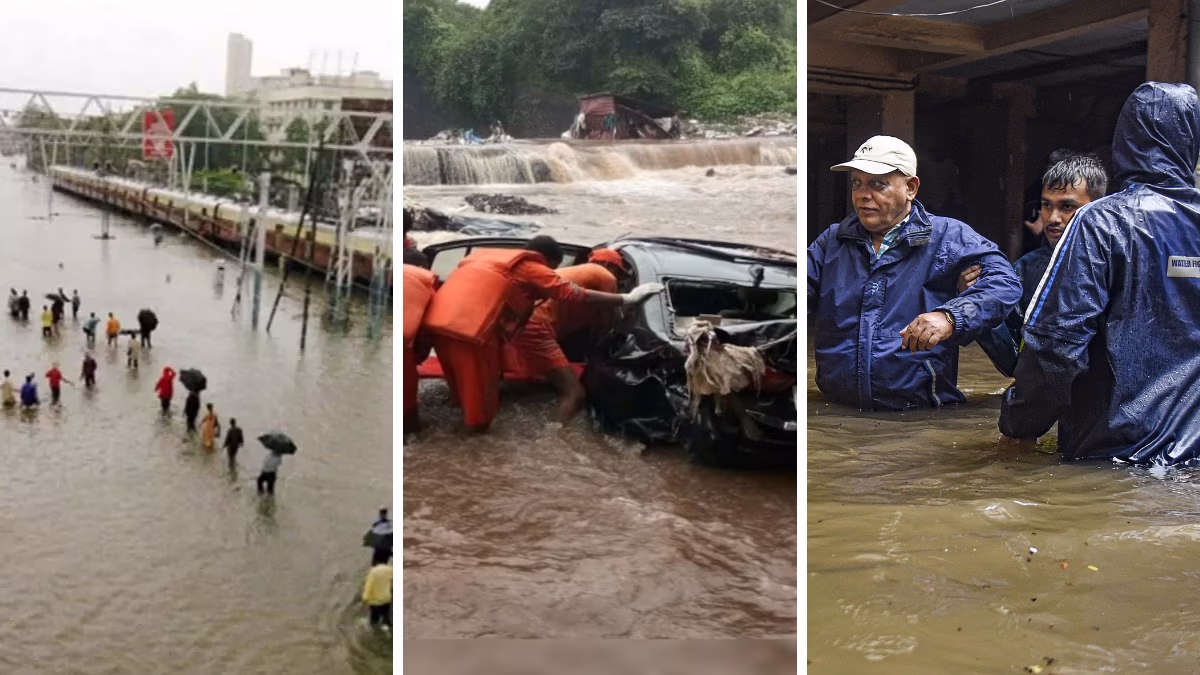 Disastrous Rain Hits Mumbai-Pune: Colonies Submerged, Roads and Bridges Flooded, Army Steps In for Rescue