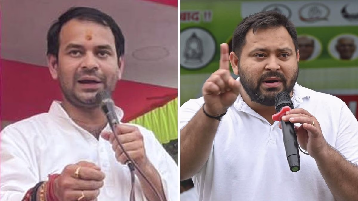 Tejashwi Yadav and Tej Pratap Yadav are now confronting each other to ensure their stakes in the electoral battleground. (Photo: PTI)