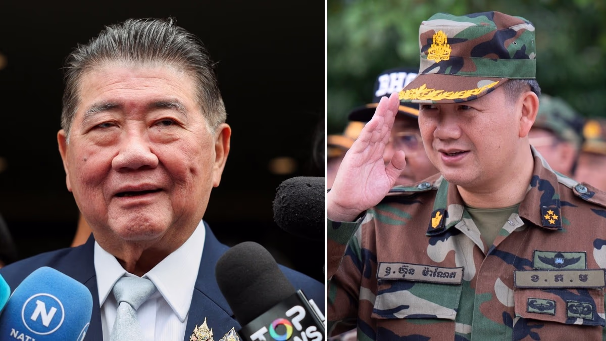 Thailand's Acting Prime Minister Phumtham Wechayachai and Cambodia's Prime Minister Hun Manet (Photo: Reuters/AP)