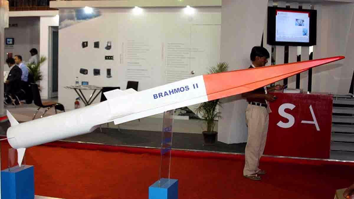 This is a model of BrahMos-2, showcased by DRDO at an exhibition. (File Photo: DRDO)